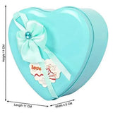 Load image into Gallery viewer, JaipurCrafts Artificial Heart Shaped Box And Teddy And Roses (Green, 1 Teddy, 3 Fragrant Rose Bud Petal Soap, 1 Heart Shape Tin Box, 1 Heart Tag)