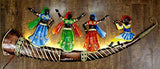 Load image into Gallery viewer, JaipurCrafts Rajasthani Folk Dance Scene Wrought Iron Wall Hanging with LED Lights (121 cm x 3 cm x 46 cm)- Very Big Size