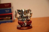 गैलरी व्यूवर में इमेज लोड करें, JaipurCrafts Premium Collection Silver Lord Ganesha Showpiece - 13.97 cm (Silver Plated, Silver, Brown)