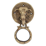Load image into Gallery viewer, WebelKart Brass Elephant Face Door Knocker (15 x 4.50 x 8 cm, Golden)