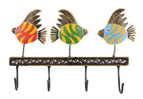 Load image into Gallery viewer, JaipurCrafts WebelKart Decorative Designer Three Fishes Iron Key Holder
