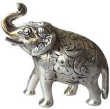 Load image into Gallery viewer, JaipurCrafts White Matel Trunk-Up Elephant