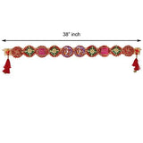 Load image into Gallery viewer, Premium Riddhi Siddhi Ganesha Traditional Plastic Beads Handmade Door Hanging/Bandarwal/Toran for Door, Traditional Bandarwal for Door, 38&quot; inches Length, Multicolour,