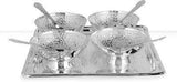 Load image into Gallery viewer, JaipurCrafts Brass Decorative Platter (Silver, Pack of 9)