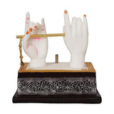 गैलरी व्यूवर में इमेज लोड करें, Webelkart Premium Collection Handcrafted Statue of Krishna Hands with Flute for Home Decor Gift (White)- 7.50 Inch