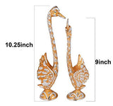 Load image into Gallery viewer, JaipurCrafts Aluminium Pair Of Kissing Duck Showpiece, 10.25 IN, Silver, 1 Piece