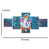 गैलरी व्यूवर में इमेज लोड करें, JaipurCrafts Multieffect UV Textured Panel Painting (Synthetic, 60 cm x 125 cm x 1 cm, Set of 5)