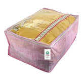 गैलरी व्यूवर में इमेज लोड करें, JaipurCrafts 6 Pieces Premium Flower Print Non Woven Saree Cover Set, Purple (45 x 35 x 23 cm)