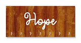 Load image into Gallery viewer, JaipurCrafts Premium"Hope" Printed Wooden Key Holder (29 cm x 14.5 cm x 0.4 cm) - 7 Hooks