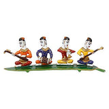 Load image into Gallery viewer, Webelkart Hand-Painted Rajasthani Musician Group Metal Figurine - 13.50 Inch x 4 Inch x 3 Inch (Metal, Multi-Color)