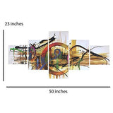 गैलरी व्यूवर में इमेज लोड करें, JaipurCrafts Multieffect UV Textured Panel Painting (Synthetic, 60 cm x 125 cm x 1 cm, Set of 5)