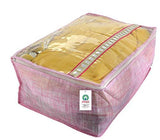 Load image into Gallery viewer, JaipurCrafts 9 Pieces Flowers Print Non Woven Saree Cover Set, Puple (45 x 35 x 23 cm)
