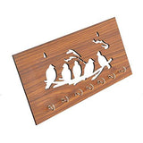 Load image into Gallery viewer, JaipurCrafts 5-Birds Wooden Key Holder (29 cm x 13.5 cm x 0.4 cm, Brown)- 7 Hooks