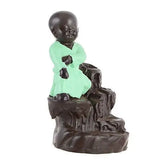 गैलरी व्यूवर में इमेज लोड करें, JaipurCrafts WebelKart Kung-Fu Style Monk Buddha Smoke Back Flow Cone Incense Holder| Decorative Showpiece- with 6 Free Smoke Back Flow Scented Cone Incenses