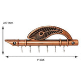 Load image into Gallery viewer, Webelkart Lord Krishna's Flute &amp; Peacock Quills Key Stand Key Holder for Home &amp; Office (Genuine)| Antique Brass Key Holder (18.5 X 6 cm, zinc) (Genuine)