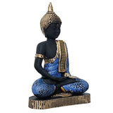 Load image into Gallery viewer, Premium Meditating Sitting Gautam Buddha Idol Statue Showpiece for Home ( Black and Blue)