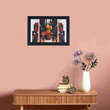 गैलरी व्यूवर में इमेज लोड करें, JaipurCrafts Modern Lady Large Framed UV Digital Reprint Painting (Wood, Synthetic, 23 cm x 33 cm)