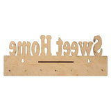 गैलरी व्यूवर में इमेज लोड करें, JaipurCrafts Sweet Home Designer Wooden Key Holder (29.50 cm x 12 cm x 5.08 cm, Brown)- 7 Hooks
