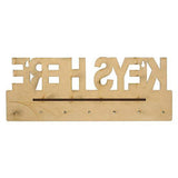 Load image into Gallery viewer, JaipurCrafts Keys Here Designer Wooden Key Holder (29.50 cm x 12 cm x 5.08 cm, Brown)- 7 Hooks