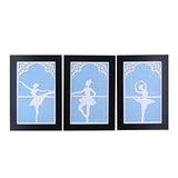 Load image into Gallery viewer, JaipurCrafts Beautiful &#39;Dancing Doll&#39; Designer Wall Art On Laser Cut Wooden Laminates Valentine&#39;s Day Gift - Couple in Love (32 cm x 22 cm) Set of 3- Blue