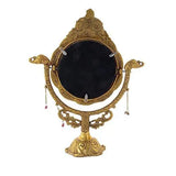 गैलरी व्यूवर में इमेज लोड करें, JaipurCrafts Premium Antique Rajasthani Mirror for Vanity| Make Up| Mirror for Wall| Mirror for Home Decor| Antique Designer Mirror- 16 in (Gold, Aluminium)