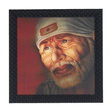 Load image into Gallery viewer, JaipurCrafts Saibaba Framed UV Digital Reprint Painting (Wood, Synthetic, 30 cm x 30 cm)