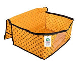 Load image into Gallery viewer, JaipurCrafts Premium Polka Dots Non Woven Saree Cover Set, Yellow (45 x 35 x 21 cm) (Pack of 1)