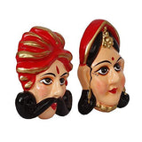 गैलरी व्यूवर में इमेज लोड करें, JaipurCrafts Premium Handmade Royal Rajasthani Desi Couple Designer Fridge Magnet- 3 Inch (Multi Color) Pack of 2