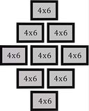 Load image into Gallery viewer, WebelKart Set of 9 Individual Photo Frame- Multiple Size (9 Units of 4x6, Black)