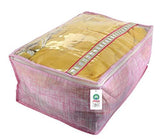 गैलरी व्यूवर में इमेज लोड करें, JaipurCrafts 3 Pieces Flowers Print Non Woven Saree Cover Set, Purple (45 x 35 x 23 cm)