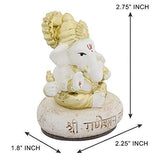 Load image into Gallery viewer, Webelkart Gold Plated Lord Ganesha for Car Dashboard Statue Ganpati Figurine God of Luck &amp; Success Diwali Gifts Home Decor (Size: 2.75 x 2.25 inches)