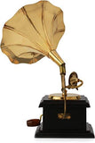 Load image into Gallery viewer, JaipurCrafts Sparkle Square Gramophone Showpiece - 23 cm (Brass, Brown, Gold)