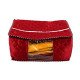 गैलरी व्यूवर में इमेज लोड करें, JaipurCrafts 3 Pcs Satin Fabric Saree Cover, 15 Sarees, Gift Set, Maroon (45 x 35 x 23 cm)