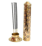 गैलरी व्यूवर में इमेज लोड करें, JaipurCrafts Golden Elegant Tower BrassIncense Stick Holder- 30 cm