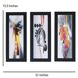 Load image into Gallery viewer, JaipurCrafts Abstract Modern Art Set of 3 Large Framed UV Digital Reprint Painting (Wood, Synthetic, 41 cm x 53 cm)