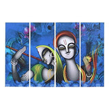 Load image into Gallery viewer, JaipurCrafts Multieffect UV Textured Panel Painting (Synthetic, 60 cm x 92 cm x 1 cm, Set of 4)