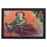 गैलरी व्यूवर में इमेज लोड करें, JaipurCrafts Lord Ganesha Large Framed UV Digital Reprint Painting (Wood, Synthetic, 36 cm x 51 cm)
