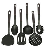 Load image into Gallery viewer, WebelKart Nylon Kitchen Serving Spoon/ Tool Set, 6-Piece, Black