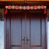 गैलरी व्यूवर में इमेज लोड करें, Premium Riddhi Siddhi Ganesha Traditional Plastic Beads Handmade Door Hanging/Bandarwal/Toran for Door, Traditional Bandarwal for Door, 38&quot; inches Length, Multicolour,
