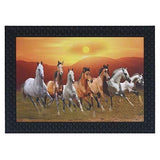 Load image into Gallery viewer, JaipurCrafts Running Horses Large Framed UV Digital Reprint Painting (Wood, Synthetic, 23 cm x 33 cm)