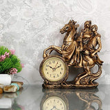 Load image into Gallery viewer, JaipurCrafts Resin Love Couple Sitting On Bike With Table Clock Statue, 18 CM, Gold, 1 Piece