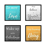 Load image into Gallery viewer, Webelkart Motivational/Inspiration Photo Frame Decoration Synthetic Poster (Size - 10 x 10 inch, Multicolour) - Set of 4