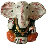 गैलरी व्यूवर में इमेज लोड करें, JaipurCrafts Sitting Lord Ganesha Showpiece - 7.62 cm (Wood, Multicolor)