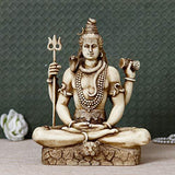 गैलरी व्यूवर में इमेज लोड करें, Webelkart Premium Marble Off- White Lord Shiva Idol (Off-White, 8.50 Inch)