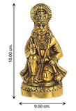 Load image into Gallery viewer, JaipurCrafts Aluminium Hanuman Idol, 6 IN, Gold, 1 Piece