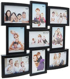 गैलरी व्यूवर में इमेज लोड करें, JaipurCrafts WebelKart Premium Collage Photo Frame (Photo Size - 4 x 6, 9 Photos) (Black)