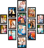 गैलरी व्यूवर में इमेज लोड करें, WebelKart Set of 14 Individual Photo Frame- Multiple Size (4 Units of 6x8, 4 Units of 4x6, 6 Units of 5x7, Black)