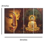 गैलरी व्यूवर में इमेज लोड करें, JaipurCrafts Multieffect UV Textured Panel Painting (Synthetic, 60 cm x 92 cm x 1 cm, Set of 4)