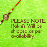 Load image into Gallery viewer, Webelkart Premium Combo of Rakhi Gift for Brother and Bhabhi and Kids with Lord Ganesha Idol in Palm, Rakshabandhan Gifts for Bhai Sister - Fancy Rakhi with Lord Ganesha Idol in Palm