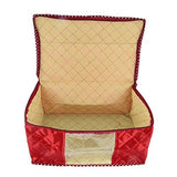 Load image into Gallery viewer, JaipurCrafts 3 Pcs Satin Fabric Saree Cover, 15 Sarees, Gift Set, Maroon (45 x 35 x 23 cm)